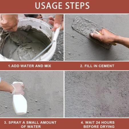 Quick Drying Fast Filling & Strong Floor Crack Repair Cement 300gm Each (Pack of 2)
