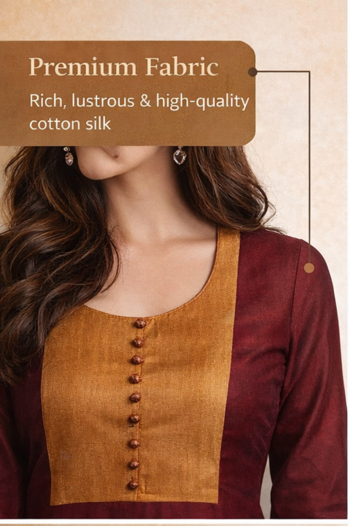Elegant Jacquard Chiffon Kurti Pant Set with Zari Dupatta